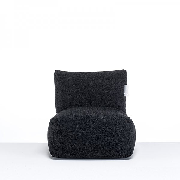 UNICORN Lounge chair pouf beanbag velvet children dark gray black natural dark green leather gray dark brown 48 x 48 x 50 x 23 width x depth x back height x seat height