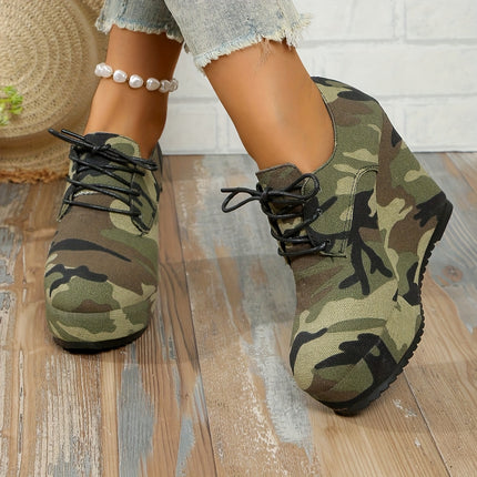 UNICORN Height-Increasing Platform Lace-Up New Simple Women's Flat Shoes