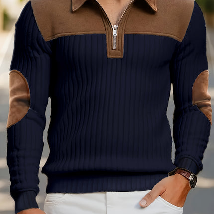 UNICORN Long Sleeve Jacquard Knit Sweater Color Block Stripes s m l xl xxl xxxl
