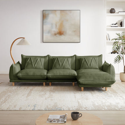 UNICORN Three-seater Living Room Sofa Set White Black Green