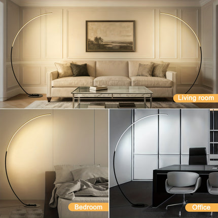UNICORN 165cm Arc Floor Lamp, 3000K/4500K/6000K Dimmable Reading Lamp