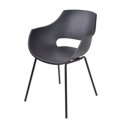 UNICORN Bucket chair black set of 2 57.50x51x80