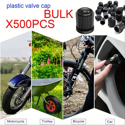 UNICORN Black PE Tire Valve Cap Set: Durable And Versatile for Car, SUV, Bike, Truck