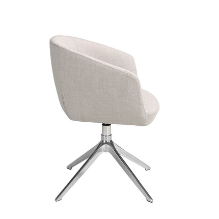 UNICORN Bucket Chair Light Grey Fabric Swivel Chair