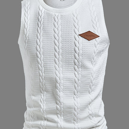 UNICORN Jacquard Knit Vest with Unique Patch Design s m l xl xxl