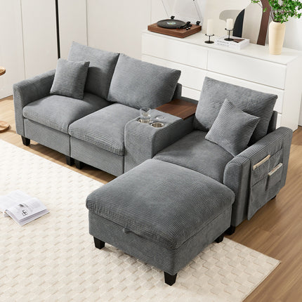 UNICORN Modern L-shaped sofa the first choice for small apartments Gray Beige