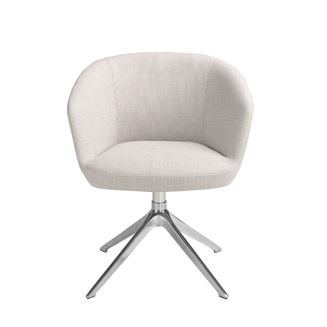 UNICORN Bucket Chair Light Grey Fabric Swivel Chair