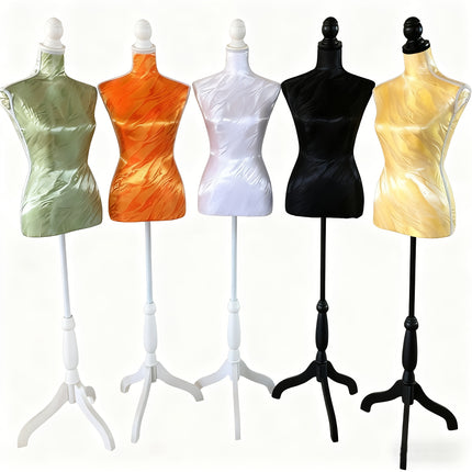 UNICORN Half-Body Foam Mannequin Showcasing Clothing black white yellow orange green