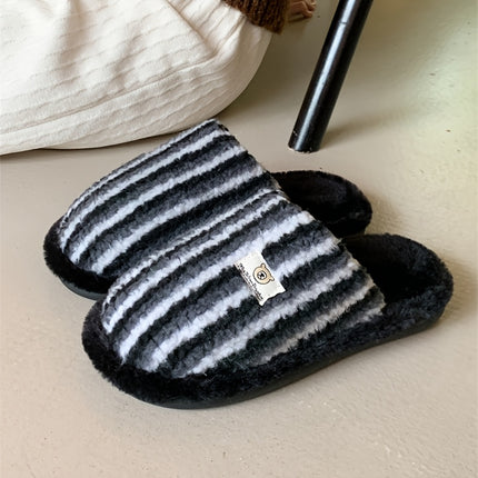 UNICORN Men's Home Slippers, Casual Color-Block Striped 36 38 39.5 41.5 43