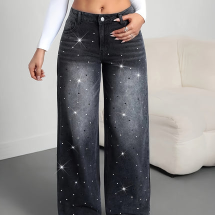 UNICORN Black Skinny Jeans Adorned with Sparkling Rhinestones xs s m l xl xxl