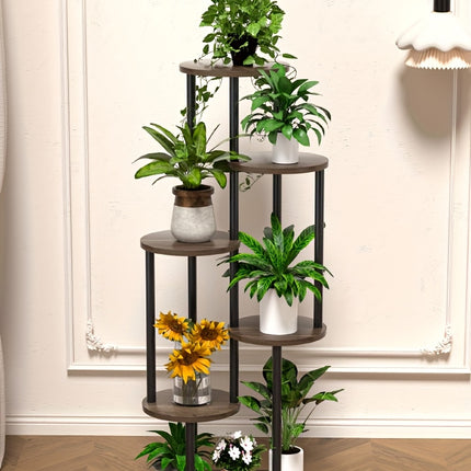 UNICORN 1pc Modern Wood Plant Stand White and Black