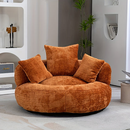 UNICORN Multi-Functional Convertible Sofa Bed with Orange Chenille Fabric