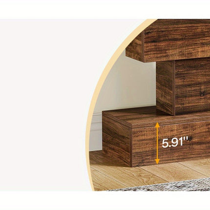 UNICORN Industrial Console Table, 108cm Narrow Wood Sofa Table Brown