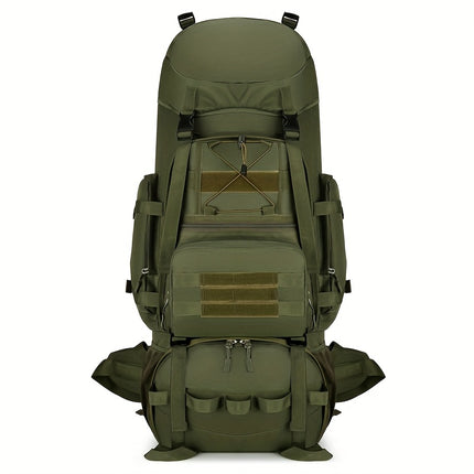 UNICORN 100-Liter Large Capacity Cloth Hiking Backpack Black Khaki Green