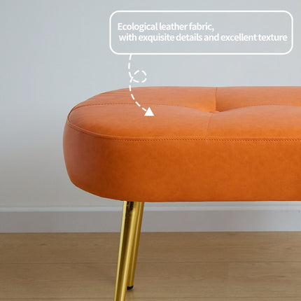 UNICORN Contemporary Entryway Shoe Bench Orange Green Black