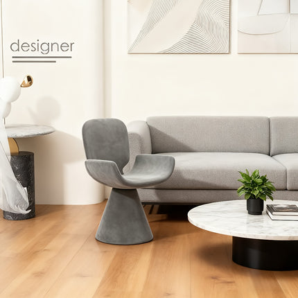 UNICORN 360 rotating dressing chair, Nordic modern living room single chair Black White