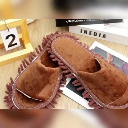 UNICORN 1 Pair Detachable Lazy Mop Slippers Black Beige Gray