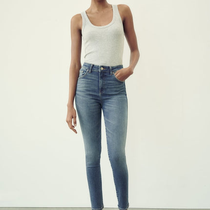 UNICORN Women's long high-waisted jeans blue xxs xs s m l xl xxl xxxl