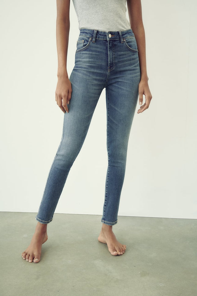 UNICORN Women's long high-waisted jeans blue xxs xs s m l xl xxl xxxl