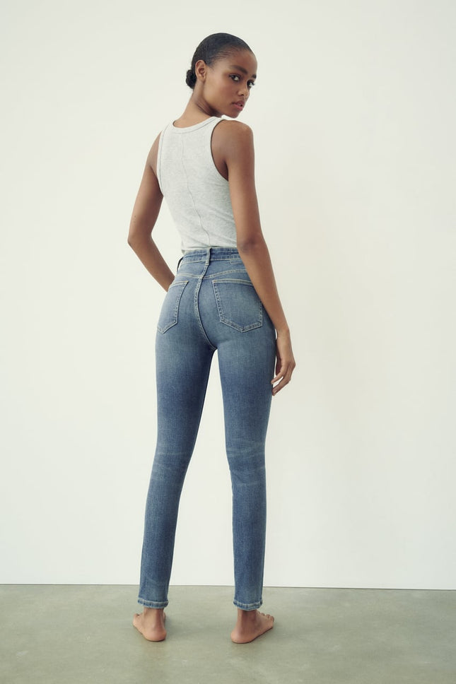 UNICORN Women's long high-waisted jeans blue xxs xs s m l xl xxl xxxl