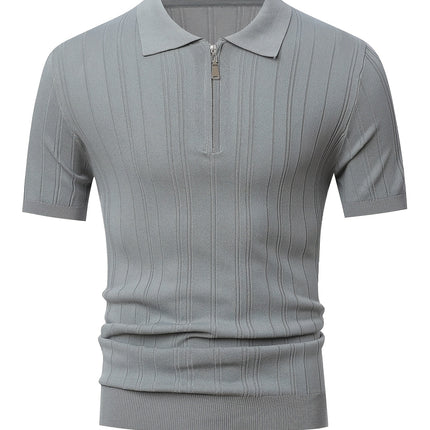 UNICORN Men' Breathable Short-Sleeve -Look Half-Zip Collar Shirt s m l xl xxl