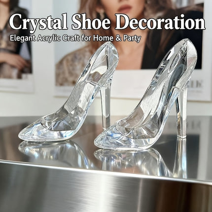 UNICORN Transparent Acrylic High Heel Figurines transparent white
