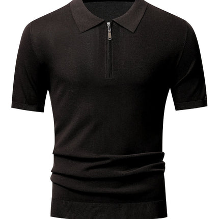 UNICORN Collared Half-Zip Short-Sleeve Shirt Men's Commuting Casual Solid Color s m l xl xxl