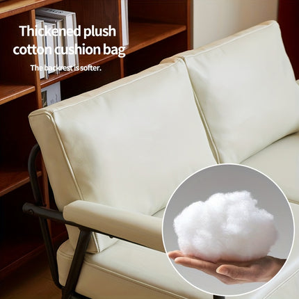 UNICORN Nordic Modern Simple Ironwork Japanese-Style Single Leather Sofa
