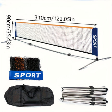 UNICORN 1 Portable 3-Meter Mini Tennis/Pickleball Net with Single-Sided Frame