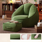 Olive Green | Light Beige-friendly Corduroy Full Filling / With pedal