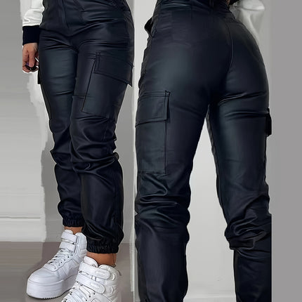 UNICORN Women Stretch Mid-Rise Multi-Pocket Wide-Leg Denim Pants Black s m l xl xxl