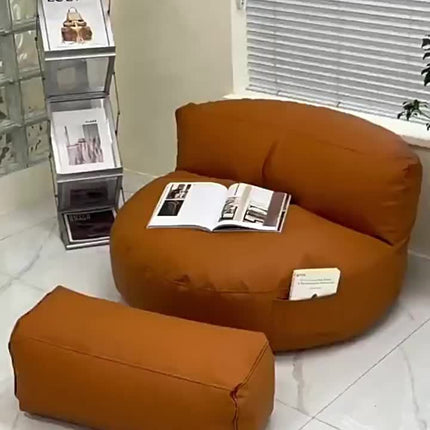 UNICORN Compact 70cm Lazy Sofa Chair Black Gray Orange