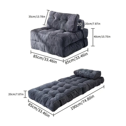 UNICORN Multi-Function Folding Sofa Bed White Pink Green Orange Gray Blue