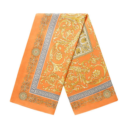 Oranje beige print sjaal