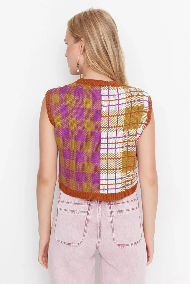 UNICORN Women's sweater striped brown colored s m l