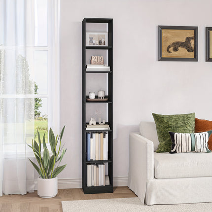 UNICORN Bookcase, Cube Shelf, CD Shelf, Modern Open Wooden Shelf White/Black