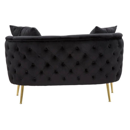 UNICORN Two-seater sofa black length 74cm width 127cm height 71cm