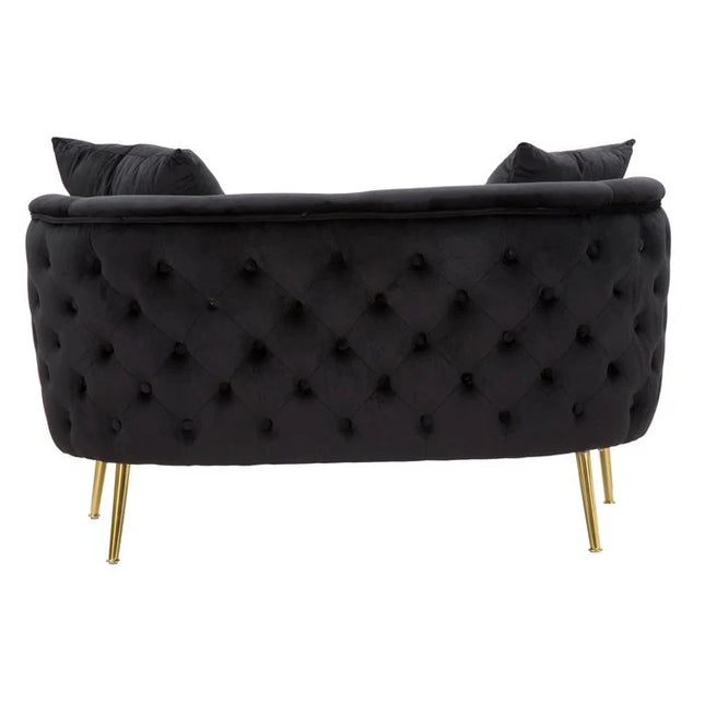 UNICORN Two-seater sofa black length 74cm width 127cm height 71cm