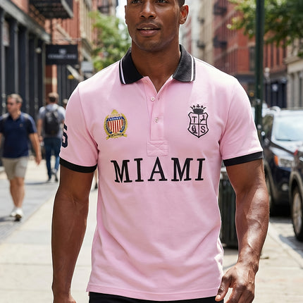 UNICORN Short-Sleeve Polo Shirt for Men, Pink Pure, Slim Fit xs s m l xl xxl xxxl