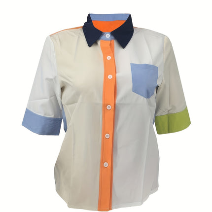 UNICORN Summer Fashion Casual Color Block Shirt s m l xl xxl
