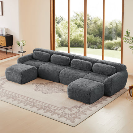 UNICORN U-Shape Modular Sofa, Suitable for Living Room Gray
