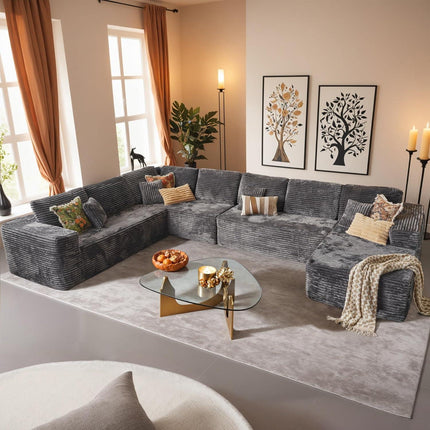 UNICORN Cloud Sectional Couches for Living Room 419.1X279.4 cm Gray