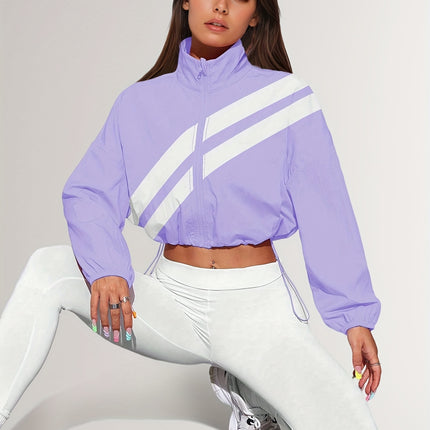 UNICORN Sports Zip-Up Stand Collar Jacket with Drawstring Hem Suitable for Running s m l
