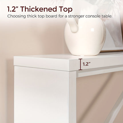 UNICORN White Console Table, Multifunctional Sofa Side Table
