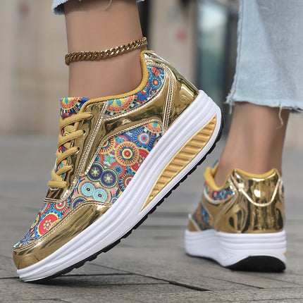 UNICORN Women'S Glossy Bohemian Style Outdoor Sports Casual Shoes