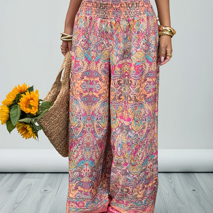 UNICORN Women'S Casual Wide-Leg Beach Pants with a Bohemian Style Design s m l xl