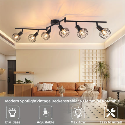 UNICORN Black Ceiling Lamp Retro Style Spotlight for Living Room, Kitchen, And Bedroom
