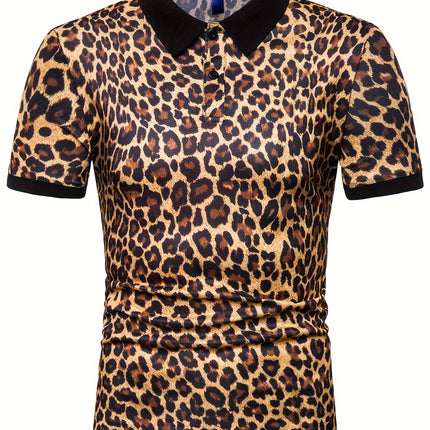 UNICORN Leopard Print Polo Shirt - Breathable Short Sleeve s m l xl xxl