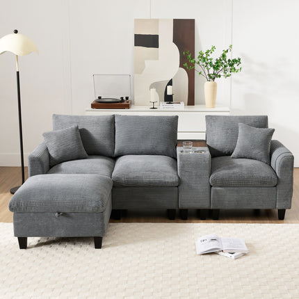 UNICORN Modern L-shaped sofa the first choice for small apartments Gray Beige
