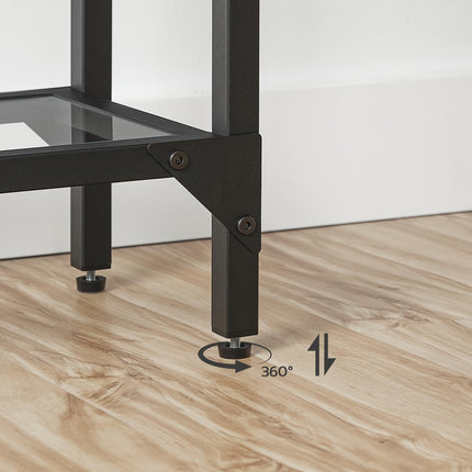 UNICORN Console Table With Shelves, 100 Cm Side Table Golden Black